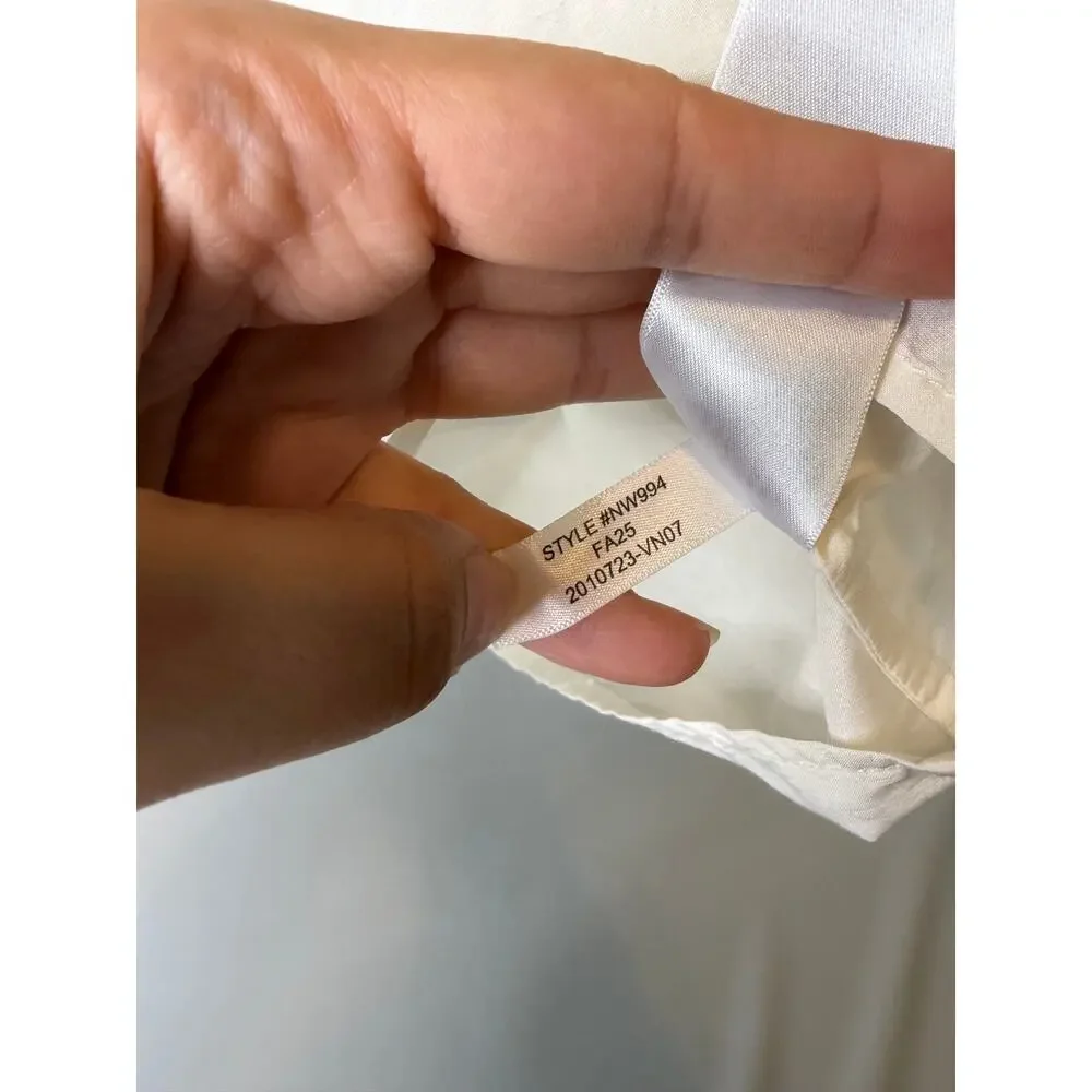 Madewell Cream Smocked Yoke Button-Front Blouse